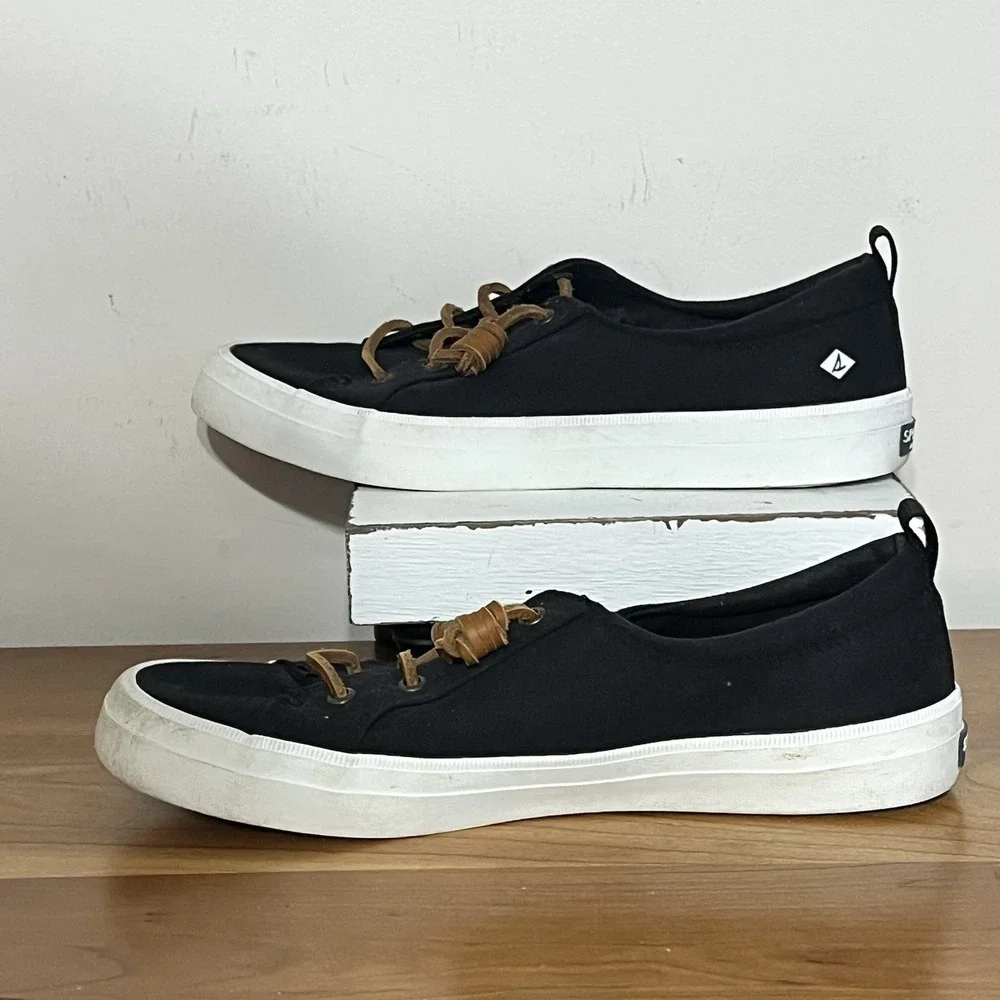 Sperry X Netflix Outer Banks OBX Top Sider Black Brown Laces‎ Women's Size 9.5